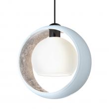 Besa Lighting 1XC-4293SF-LED-BK - Besa Pendant Pogo, Black Finish, White/Inner Silver 1x5W LED