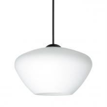 Besa Lighting 1XC-541007-LED-BK - Besa Pendant Peri, Black Finish, Opal Matte 1x5W LED