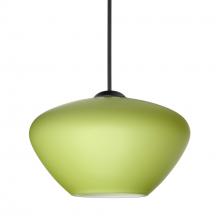 Besa Lighting 1XC-541035-LED-BK - Besa Pendant Peri, Black Finish, Chartreuse 1x5W LED