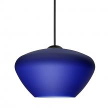 Besa Lighting 1XC-541087-LED-BK - Besa Pendant Peri, Black Finish, Blue Matte 1x5W LED