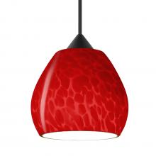 Besa Lighting 1XC-5605RC-LED-BK - Besa Pendant Tay Tay, Black Finish, Red Cloud 1x5W LED