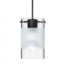 Besa Lighting 1XC-6524EC-LED-BK - Besa Pendant Scope, Black Finish, Clear/Frost 1x5W LED Mr16