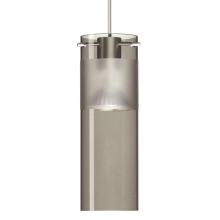 Besa Lighting 1XC-6527ES-SN - Besa, Scope 7 Cord Pendant, Smoke/Frost, Satin Nickel Finish, 1x50W MAX GY6.35 Base