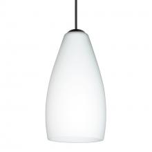 Besa Lighting 1XC-719807-LED-BK - Besa Pendant Karli, Black Finish, Opal Matte 1x5W LED