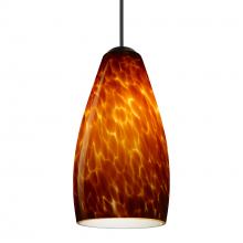 Besa Lighting 1XC-719818-LED-BK - Besa Pendant Karli, Black Finish, Amber Cloud 1x5W LED