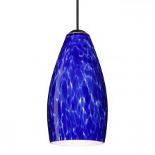 Besa Lighting 1XC-719886-LED-BK - Besa Pendant Karli, Black Finish, Blue Cloud 1x5W LED