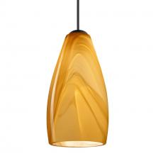 Besa Lighting 1XC-7198HN-LED-BK - Besa Pendant Karli, Black Finish, Honey 1x5W LED