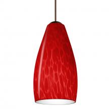 Besa Lighting 1XC-7198RC-LED-BR - Besa, Karli Cord Pendant, Red Cloud, Bronze Finish, 1x5W LED