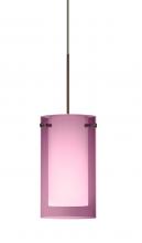 Besa Lighting 1XC-A44007-LED-BR - Besa Pendant Pahu 4 Bronze Transparent Amethyst/Opal 1x5W LED