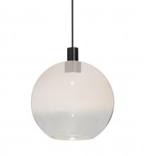 Besa Lighting 1XC-NEWTON8WC-LED-BK - Besa, Newton 8 Cord Pendant, Milky White/Clear, Black Finish, 1x3W LED