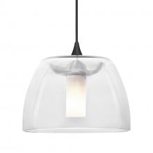 Besa Lighting 1XC-SPURCL-LED-BK - Besa Spur Pendant, Clear, Black Finish, 1x3W LED