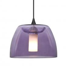 Besa Lighting 1XC-SPURPL-LED-BK - Besa Spur Pendant, Plum, Black Finish, 1x3W LED