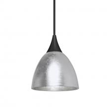 Besa Lighting 1XT-1758SF-LED-BK - Besa Divi Pendant, Silver Foil, Black Finish, 1x9W LED