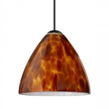 Besa Lighting 1XT-177918-LED-BK - Besa Pendant Mia, Black Finish, Amber Cloud 1x5W LED