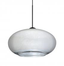 Besa Lighting 1XT-2492SF-LED-BK - Besa Pendant Brio 7, Black Finish, Silver Foil 1x6W LED