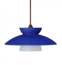 Besa Lighting 1XT-271823-LED-BR - Besa Pendant Trilo 7 Bronze Blue Matte 1x5W LED