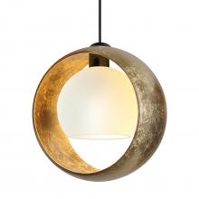 Besa Lighting 1XT-4293GG-LED-BK - Besa Pendant Pogo, Black Finish, Gold/Inner Gold 1x5W LED