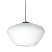 Besa Lighting 1XT-541007-LED-BK - Besa Pendant Peri, Black Finish, Opal Matte 1x5W LED