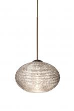 Besa Lighting 1XT-5612GL-LED-BR - Besa Pendant Lasso Bronze Glitter 1x5W LED