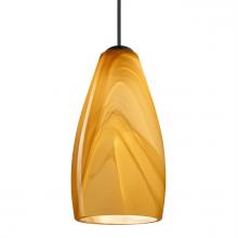 Besa Lighting 1XT-7198HN-LED-BK - Besa Pendant Karli, Black Finish, Honey 1x5W LED