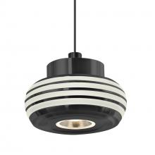 Besa Lighting 1XT-FLOW00-CLCL-LED-BK - Besa Flower Pendant, Clear/Clear, Black Finish, 1x3W LED