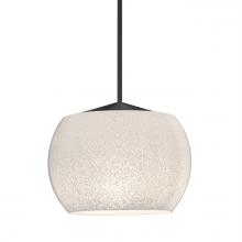 Besa Lighting 1XT-KENOWH-LED-BK - Besa Keno Pendant, White Sand, Black Finish, 1x3W LED