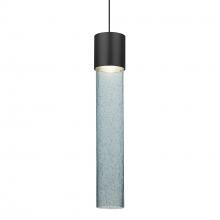 Besa Lighting 1XT-WAND12BL-LED-BK - Besa Wanda 12 Pendant, Blue Bubble, Black Finish, 1x3W LED