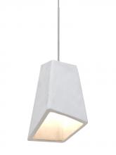 Besa Lighting 1XP-SKIPWH-LED-SN - Besa Skip Cord Pendant, White, Satin Nickel Finish, 1x9W LED