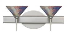  2SW-550493-LED-SN - Besa Wall Swirl Satin Nickel Dicro Swirl 2x5W LED