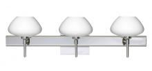 Besa Lighting 3SW-541007-LED-CR-SQ - Besa Wall With SQ Canopy Peri Chrome Opal Matte 3x5W LED