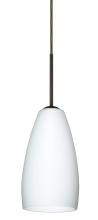 Besa Lighting B-150907-MED-BR - Besa Chrissy Pendant For Multiport Canopy Bronze Opal Matte 1x50W B10 Medium Base