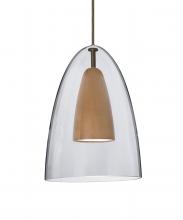 Besa Lighting J-DANOCLMD-LED-BR - Besa, Dano Cord Pendant For Multiport Canopy, Clear/Medium, Bronze Finish, 1x9W LED