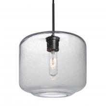 Besa Lighting J-NILES10CL-EDIL-BK - Besa Niles 10 Pendant For Multiport Canopy, Clear Bubble, Black Finish, 1x4W LED Filament