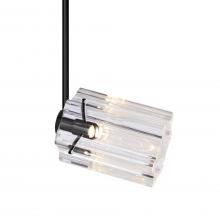 Besa Lighting RSP-ICE4CL-12-BK - Besa Ice 4 Spotlight with 12" stem, Clear Glass, Black Finish, 1x35W MAX GY6.35 Base