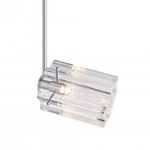 Besa Lighting RSP-ICE4CL-18-SN - Besa Ice 4 Spotlight with 18" stem, Clear Glass, Black Finish, 1x35W MAX GY6.35 Base