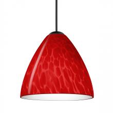 Besa Lighting RXP-1779RC-BK - Besa, Mia Cord Pendant, Red Cloud, Black Finish, 1x50W MAX GY6.35 Base