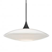 Besa Lighting RXP-629406-LED-BK - Besa Pendant Spazio, Black Finish, Opal Glossy 1x5W LED