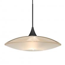 Besa Lighting RXP-6294GD-LED-BK - Besa Pendant Spazio, Black Finish, Gold/Frost 1x5W LED