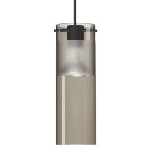 Besa Lighting RXP-6527ES-LED-BK - Besa Scope 7, Pendant Rxp Smoke/Frost Black Finish, 1x5W LED