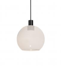 Besa Lighting RXP-NEWTON6MW-LED-BK - Besa, Newton 6 Cord Pendant, Milky White, Black Finish, 1x3W LED