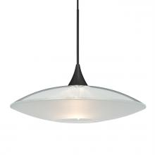 Besa Lighting X-6294CL-LED-BK - Besa Pendant For Multiport Canopy Spazio, Black Finish, Clear/Frost 1x5W LED