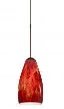 Besa Lighting X-719841-BR - Besa Pendant For Multiport Canopy Karli Bronze Garnet 1x50W Halogen