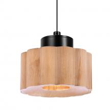 Besa Lighting X-KAONA-LED-BK - Besa Kao Pendant for Multiport Canopy, Natural Shade, Black Finish, 1x3W LED