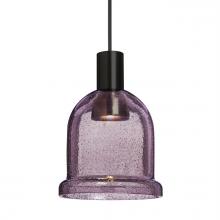 Besa Lighting X-KIBAPL-LED-BK - Besa Kiba Pendant For Multiport Canopy, Plum Bubble, Black Finish, 1x3W LED