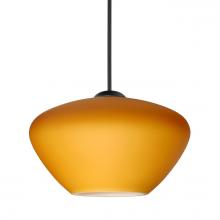 Besa Lighting XP-541080-LED-BK - Besa Pendant Peri, Black Finish, Amber Matte 1x5W LED