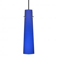 Besa Lighting XP-5674CM-BK-277-DIM010 - Besa Camino Pendant Black Cobalt Blue Matte 1x50W Halogen, 277V, 0-10V Dimming