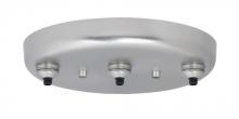 Besa Lighting T23BQ-SN - Besa 3-Light Linear Canopy Satin Nickel