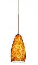  1XP-719818-BR - Besa Pendant Karli Bronze Amber Cloud 1x50W Halogen