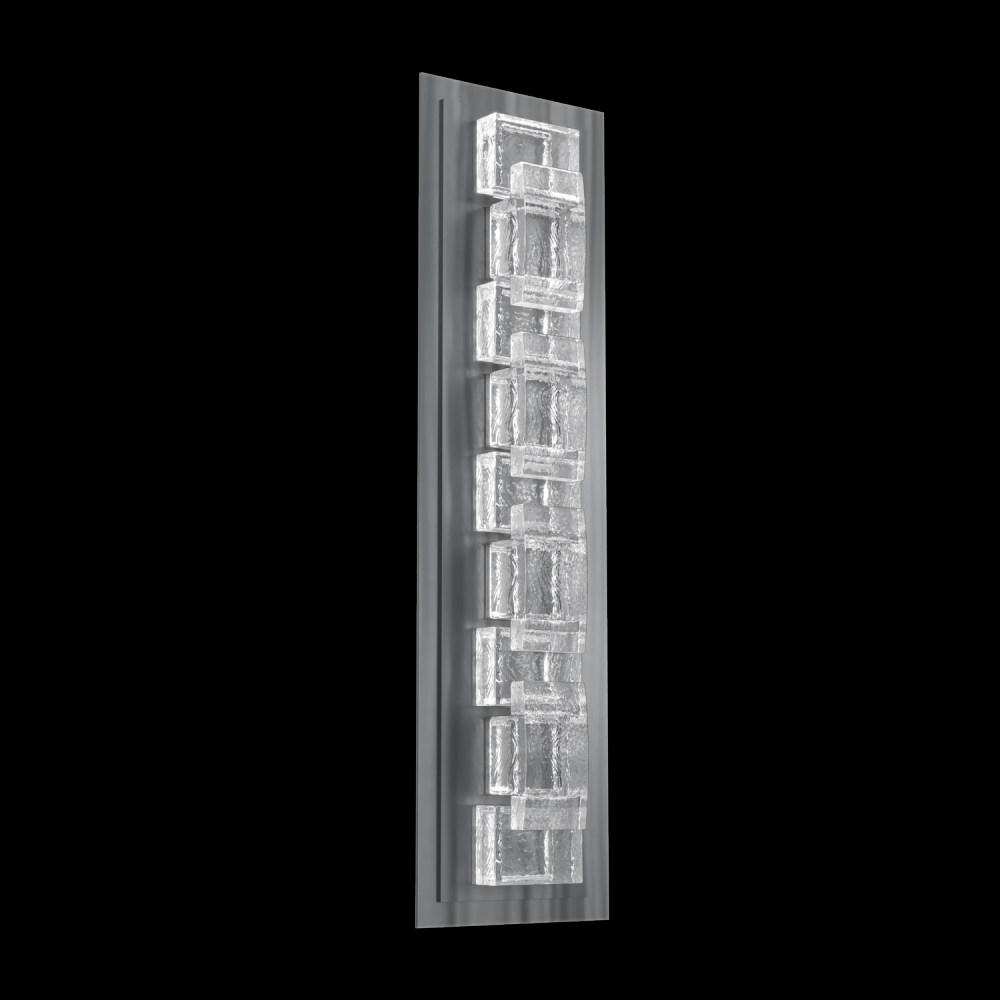 Tessera Sconce (M)-Gunmetal-Tetro Cast Glass