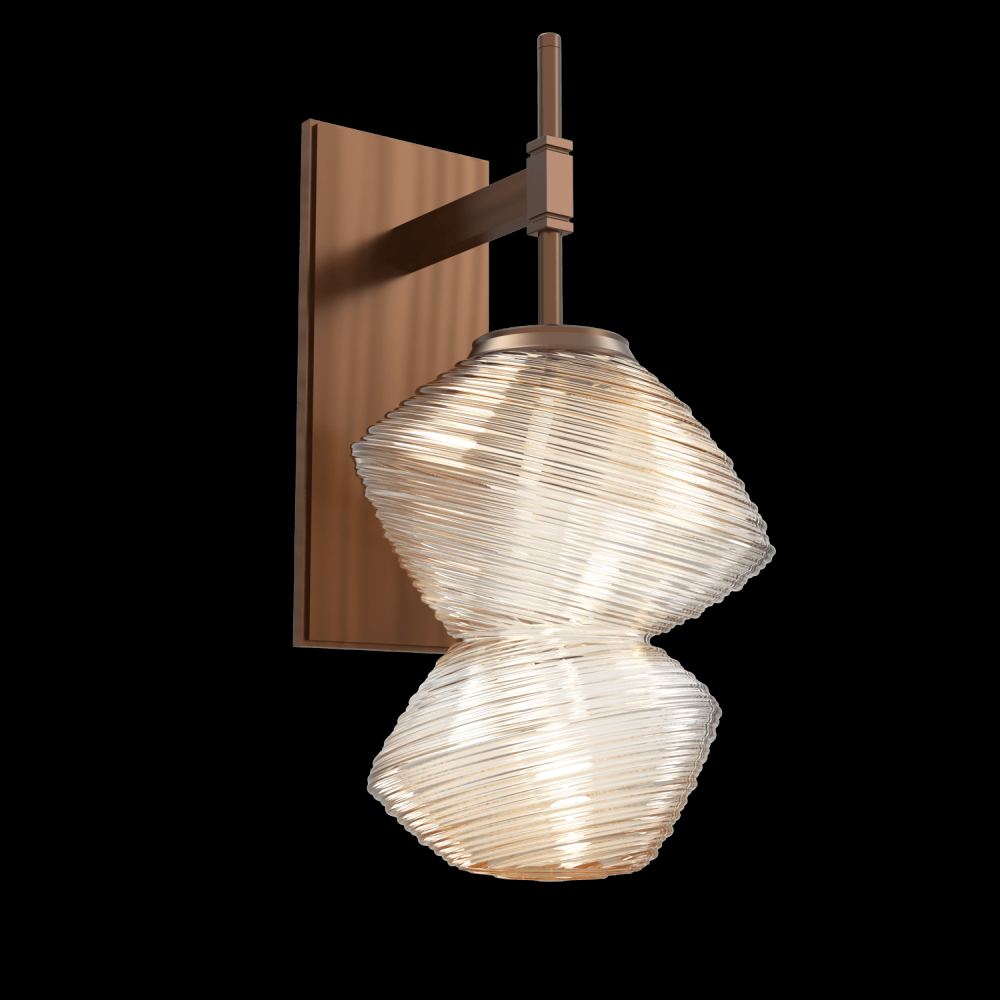 Mesa Sconce-Oil Rubbed Bronze-Amber Blown Glass